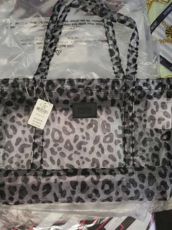 Handbags - Pink Leopard Print Tote Handbag